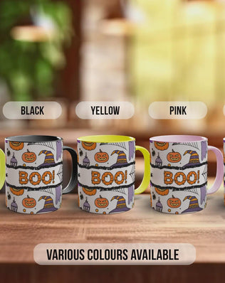BOO! Halloween Mug – Pumpkin & Ghost Coffee Cup – Spooky Autumn Gift