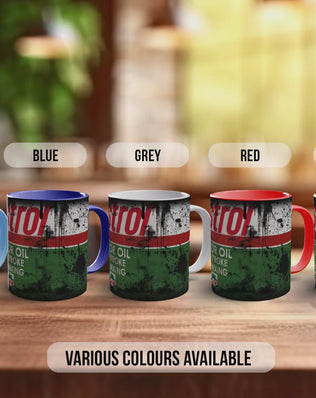 Castrol Two-Stroke Motor Oil Mug – Retro Vintage Garage Coffee Cup