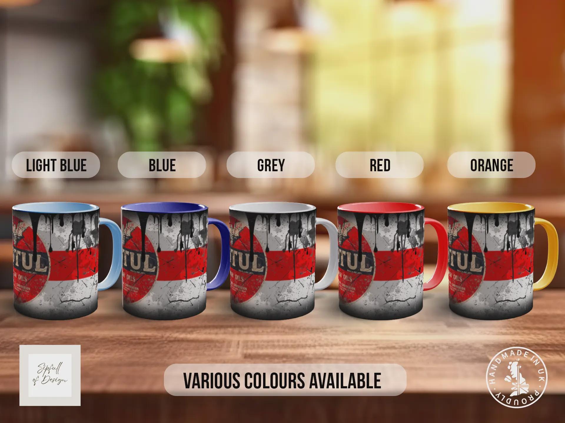 Motul Motor Oils Mug – Vintage Retro Garage Motorsport Coffee Cup