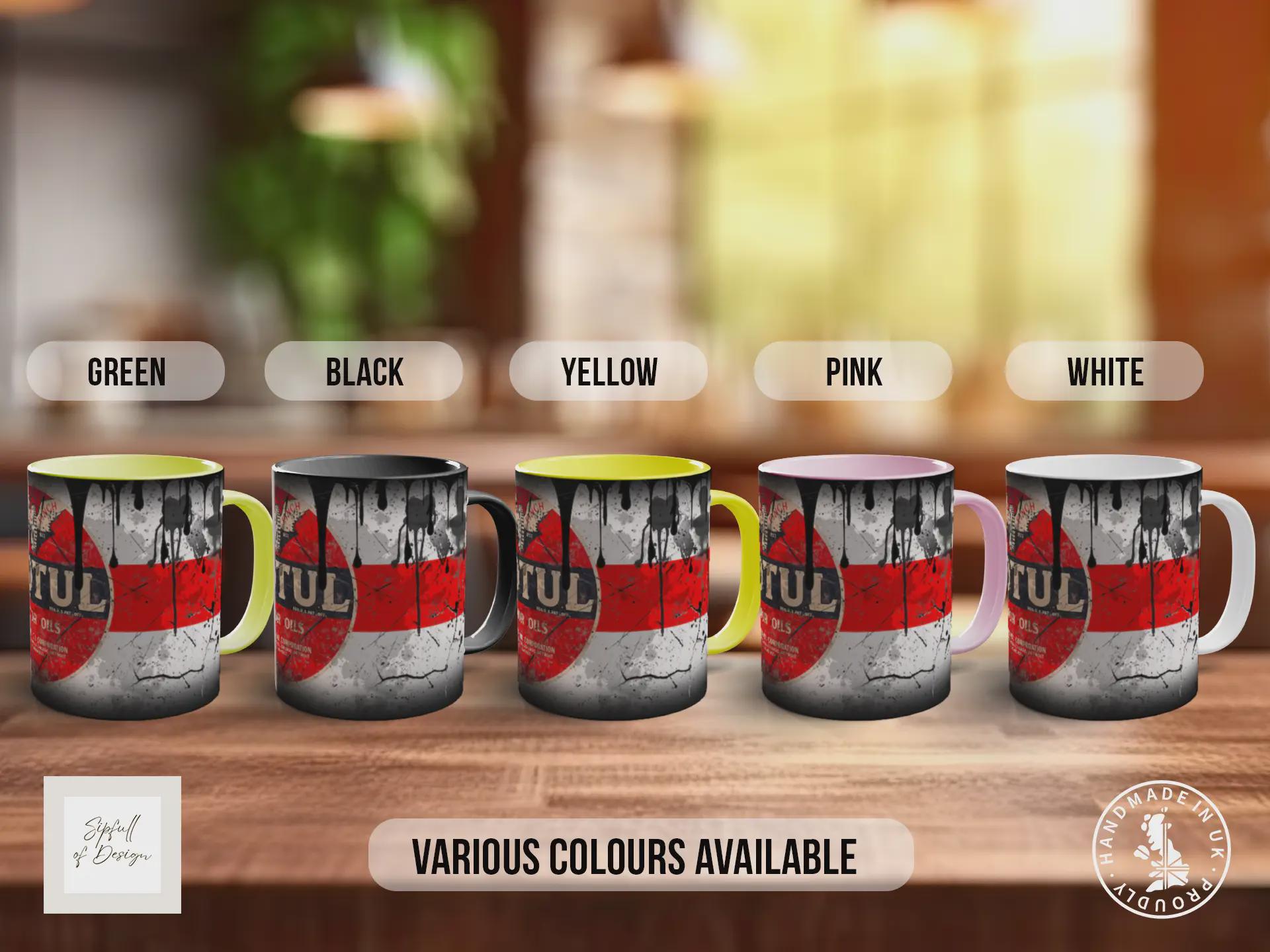 Motul Motor Oils Mug – Vintage Retro Garage Motorsport Coffee Cup