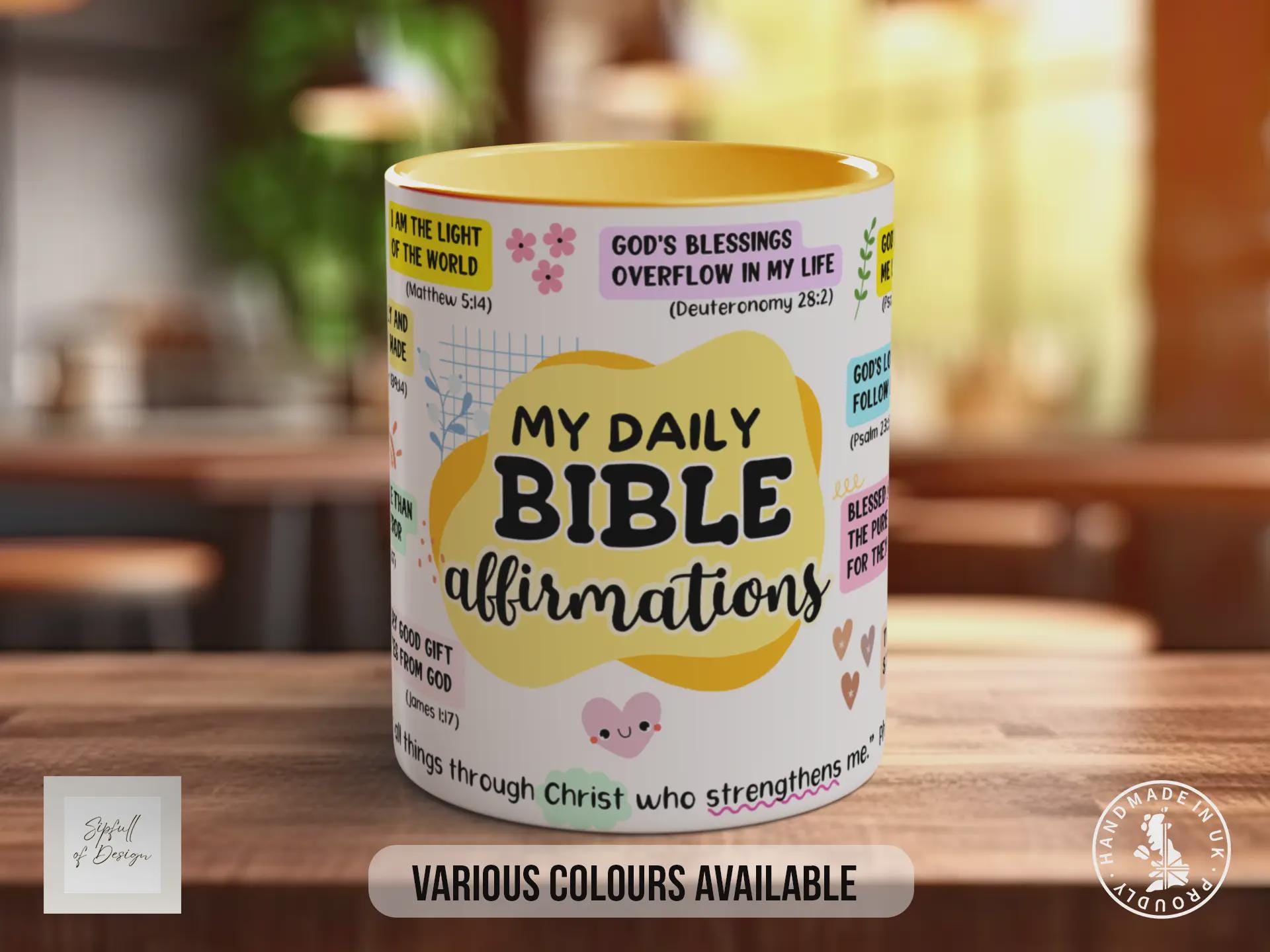 My Daily Bible Affirmations Mug – Christian Scripture Coffee Cup Gift