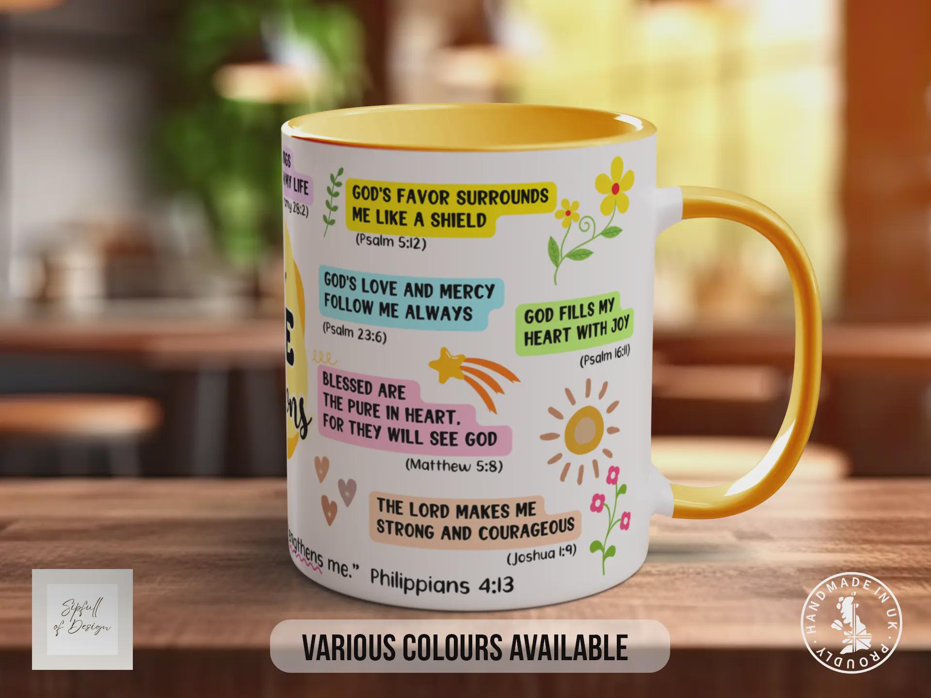 My Daily Bible Affirmations Mug – Christian Scripture Coffee Cup Gift
