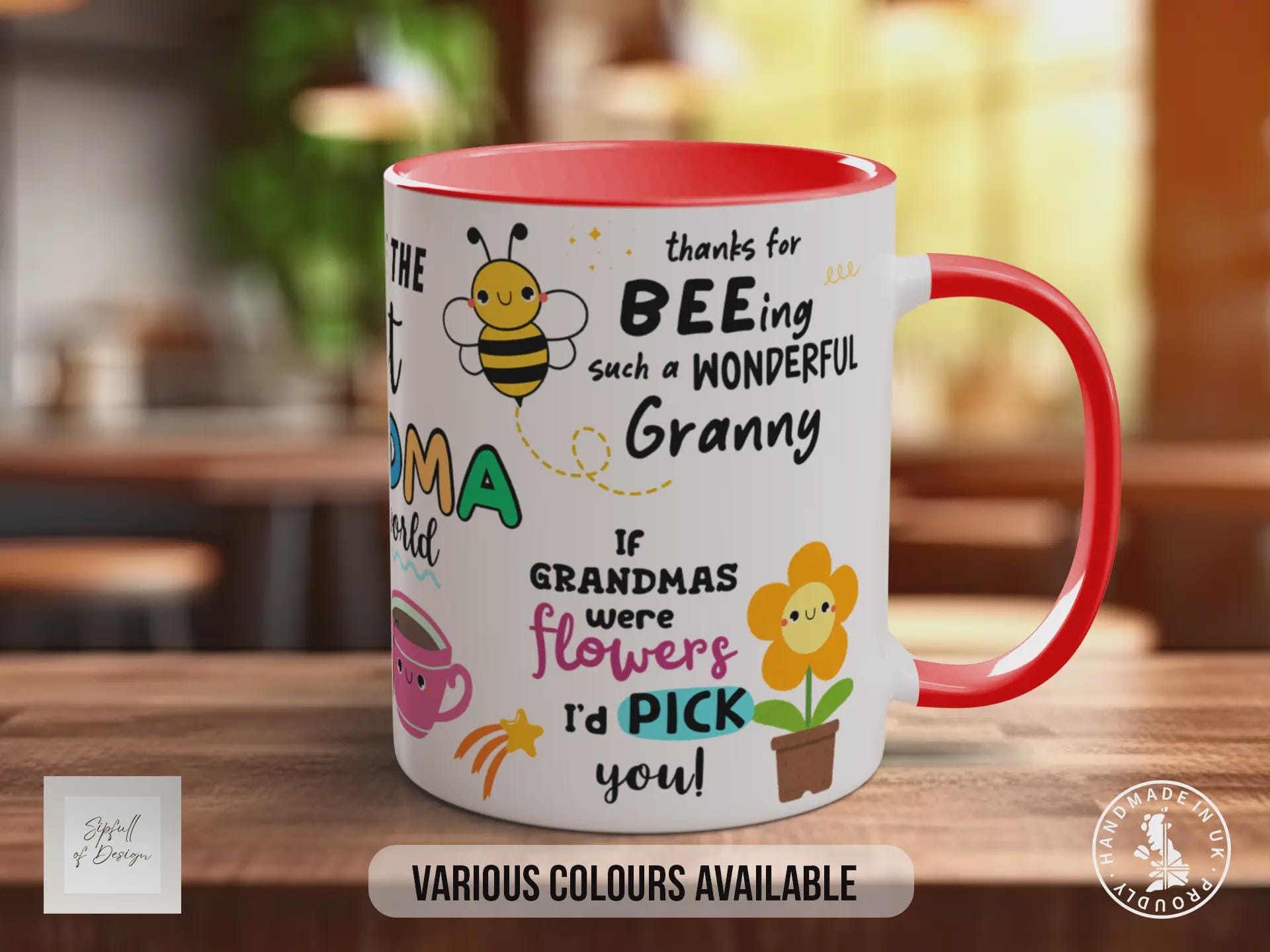 Best Grandma Mug – Colourful Granny Gift Coffee Cup for Nan