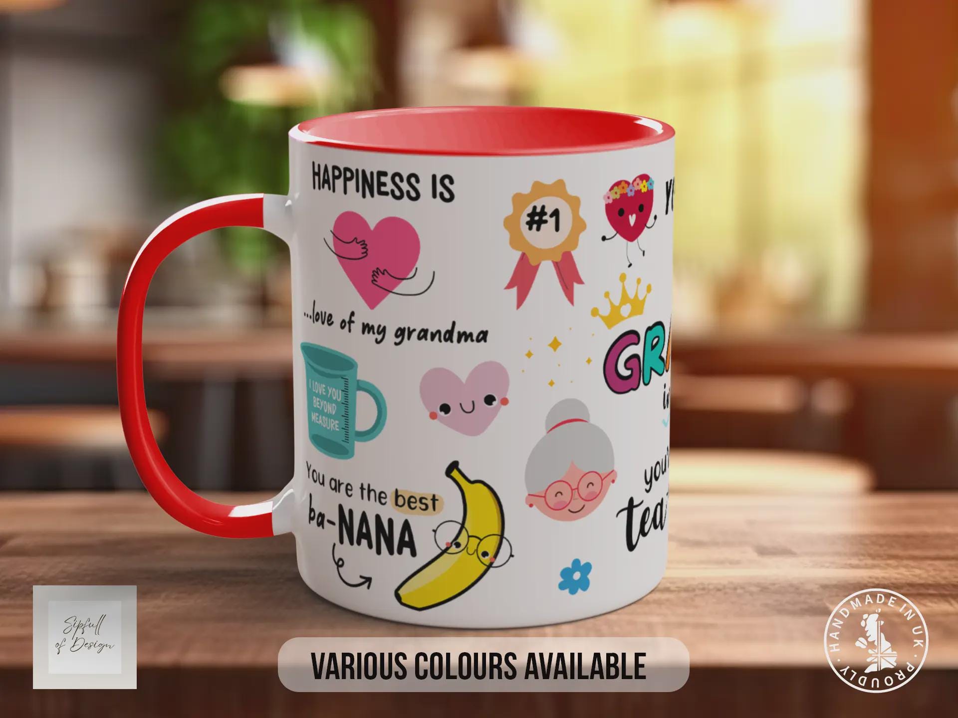 Best Grandma Mug – Colourful Granny Gift Coffee Cup for Nan