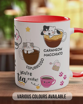 Caffeine Cats Mug – Funny Cat Lover Coffee Cup with Espresso Puns