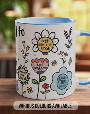 It’s Okay To Mug – Positive Mental Health Affirmation Coffee Cup Gift