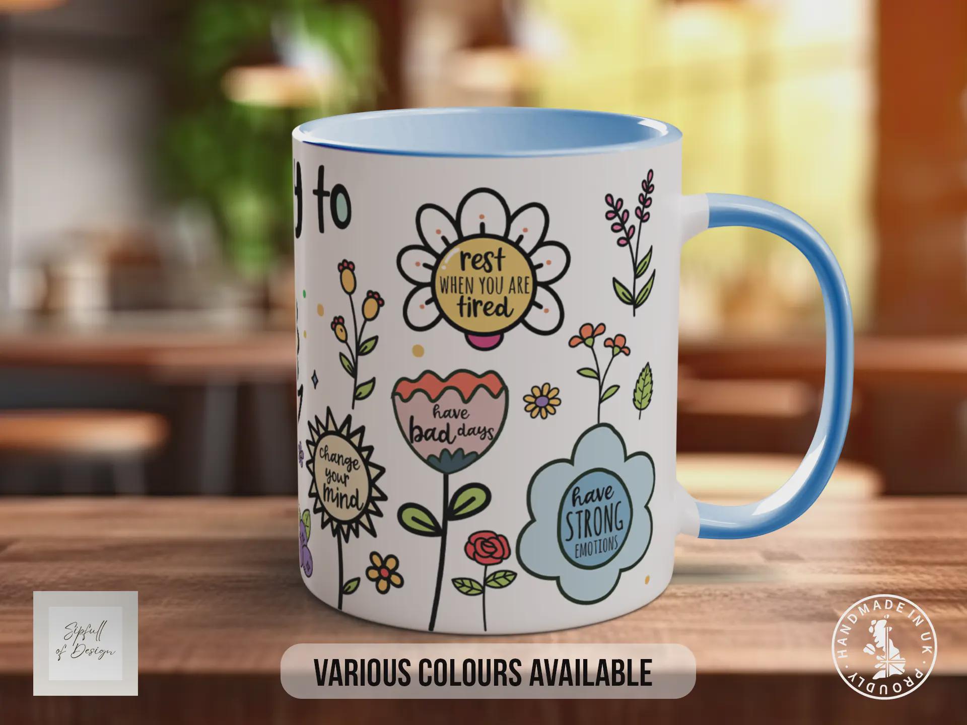 It’s Okay To Mug – Positive Mental Health Affirmation Coffee Cup Gift