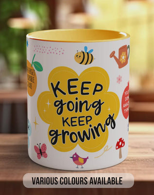Keep Going Keep Growing Mug – Positive Affirmation Coffee Cup Gift