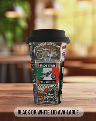 Motorcycle Route 66 Travel Mug – Retro Biker Legends Insulated Cup