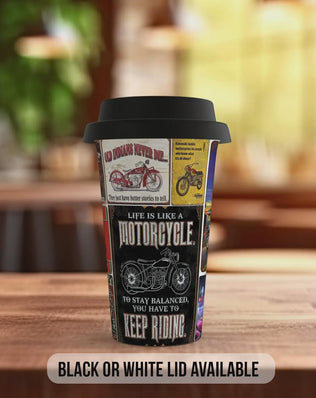 Motorcycle Route 66 Travel Mug – Retro Biker Legends Insulated Cup