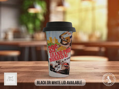 Monaco 70’s Grand Prix Travel Mug – Retro F1 Racing Insulated Cup