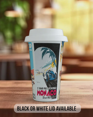 Monaco 30’s Grand Prix Travel Mug – Vintage Racing Poster Insulated Cup