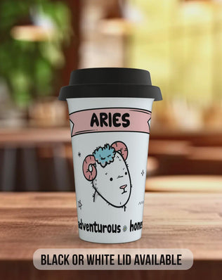 Aries Travel Mug – Zodiac Star Sign Insulated Coffee Cup Gift