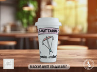 Sagittarius Travel Mug – Zodiac Star Sign Insulated Coffee Cup Gift