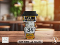 Dad’s Garage Travel Mug – Retro Motoring Workshop Insulated Cup