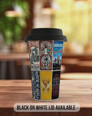 Built for Speed Travel Mug – Retro Biker Motorcycle Insulated Cup