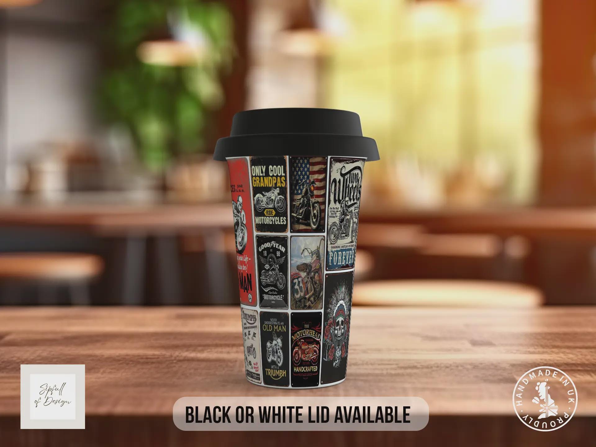 Built for Speed Travel Mug – Retro Biker Motorcycle Insulated Cup