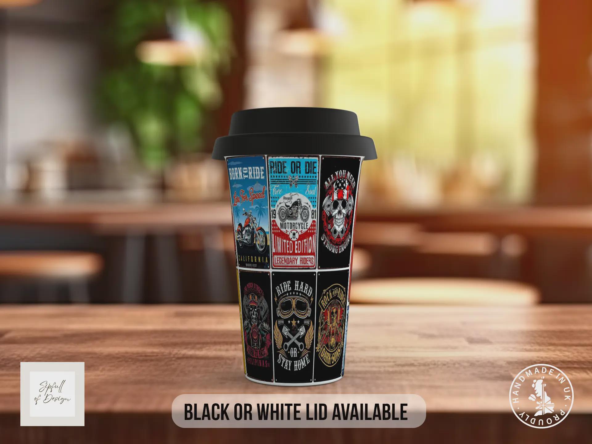 Built for Speed Travel Mug – Retro Biker Motorcycle Insulated Cup