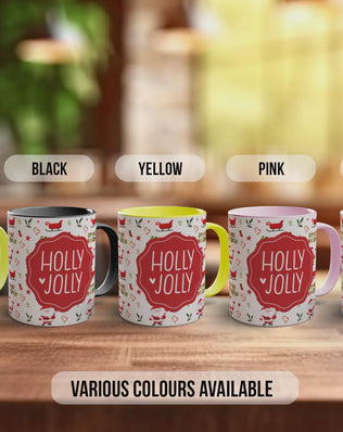 Holly Jolly Christmas Mug – Festive Santa & Sleigh Design | Cute Christmas Gift | Handmade in Sussex UK