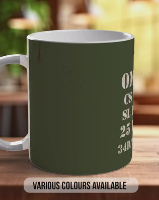 OMD-80 Military Oil Mug – Army Green Vintage Design | Retro Military Vehicle Gift | Handmade in Sussex UK