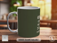 OMD-80 Military Oil Mug – Army Green Vintage Design | Retro Military Vehicle Gift | Handmade in Sussex UK