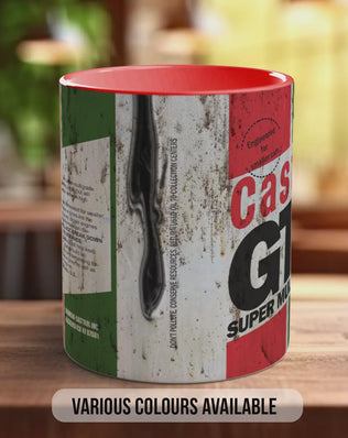 Castrol GTX Mug – Retro Motor Oil Design | Vintage Garage Gift for Car Lovers | Handmade in Sussex UK
