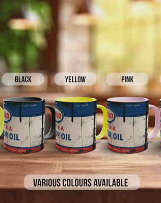 Esso Extra Motor Oil Mug – Retro Garage Gift for Car Lovers | Classic Esso Design | Handmade in Sussex UK