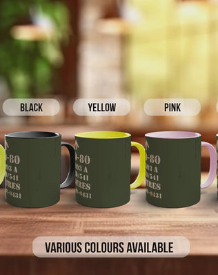 OMD-80 Military Oil Mug – Army Green Vintage Design | Retro Military Vehicle Gift | Handmade in Sussex UK