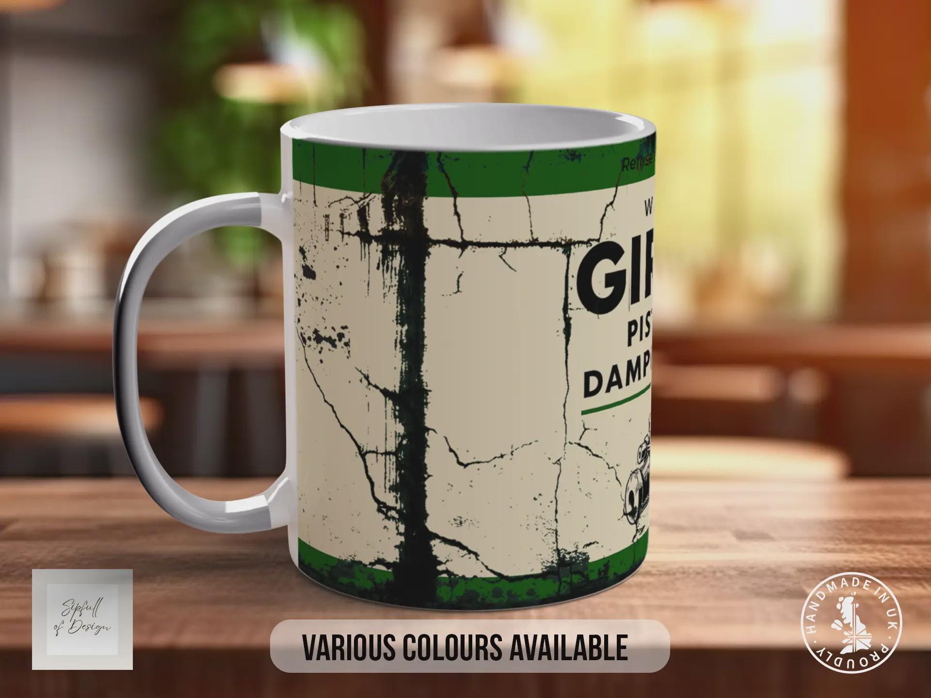 Girling Damper Oil Mug | Vintage Wakefield Piston Type Tin Design