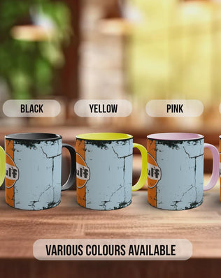 Vintage Gulf Oil Mug | Classic Racing Stripe Design | Retro Garage & Motorsport Gift | Handmade UK