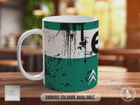 Vintage Elf LHM Citroën Mug | Classic French Car Hydraulic Fluid Design | Retro Garage & Classic Car Gift | Handmade UK