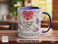 Happy Valentine’s Day Mug | Romantic Love Design | Valentine Gift for Him or Her | Handmade UK