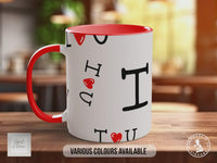 I Heart You Mug | Cute Valentine’s Day Love Mug | Simple Romantic Gift | Handmade UK