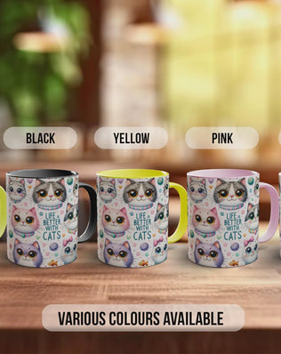 Life Is Better With Cats Mug | Cat Lover Gift | Cat Mum