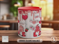 Valentines Love Mug | 3D Heart Mug | Romantic Gift