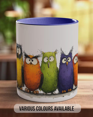 Funny Owl Mug | Quirky Animal Design, Handmade Ceramic Coffee Cup