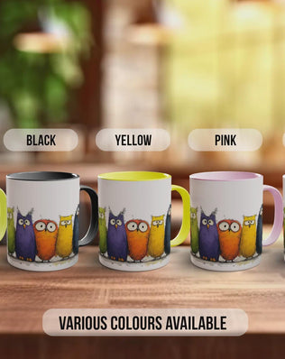 Funny Owl Mug | Quirky Animal Design, Handmade Ceramic Coffee Cup