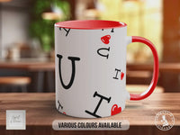 I Heart You Mug | Cute Valentine’s Day Love Mug | Simple Romantic Gift | Handmade UK