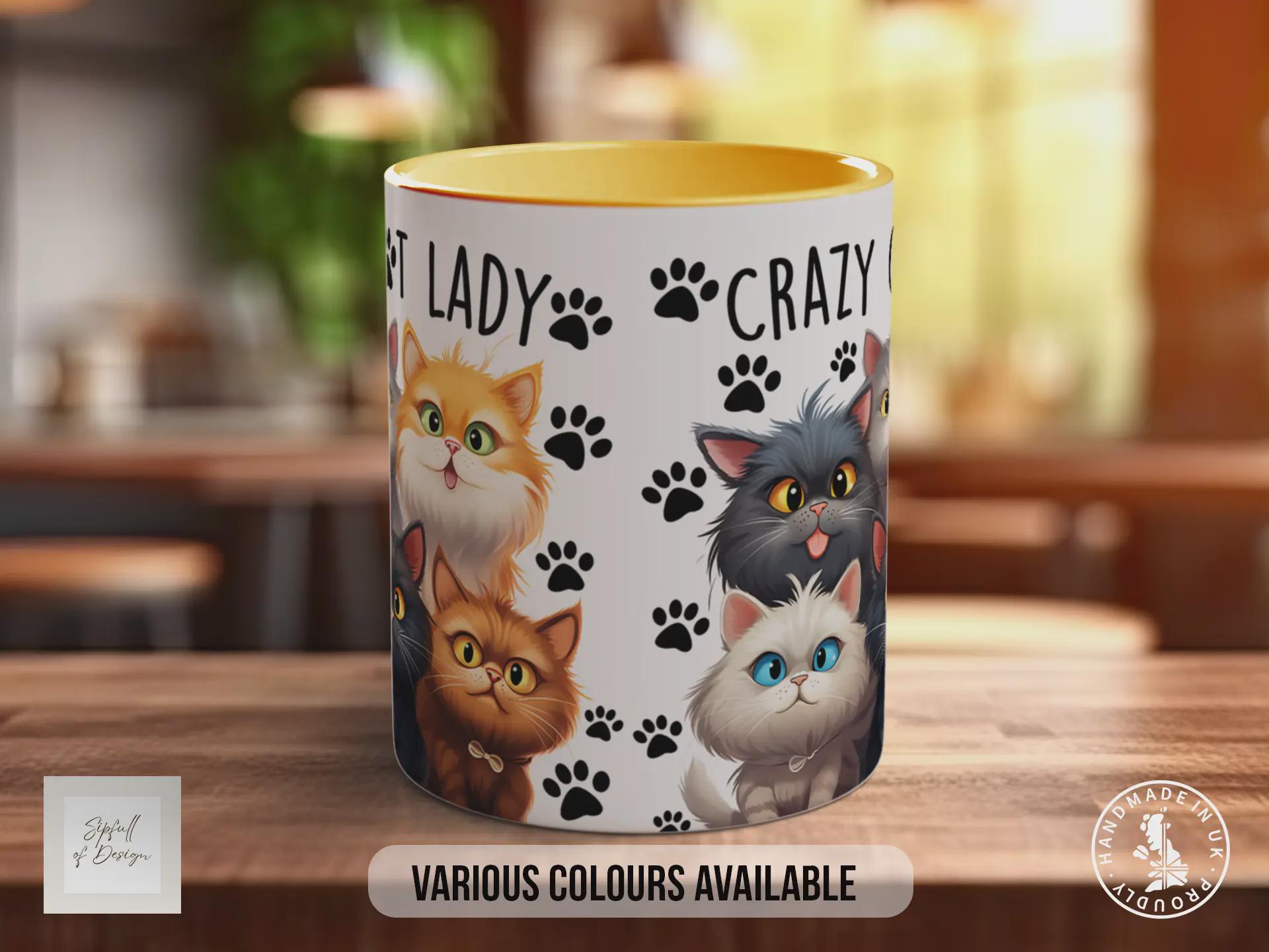 Crazy Cat Lady Mug | Funny Cat Lover Gift | Handmade UK