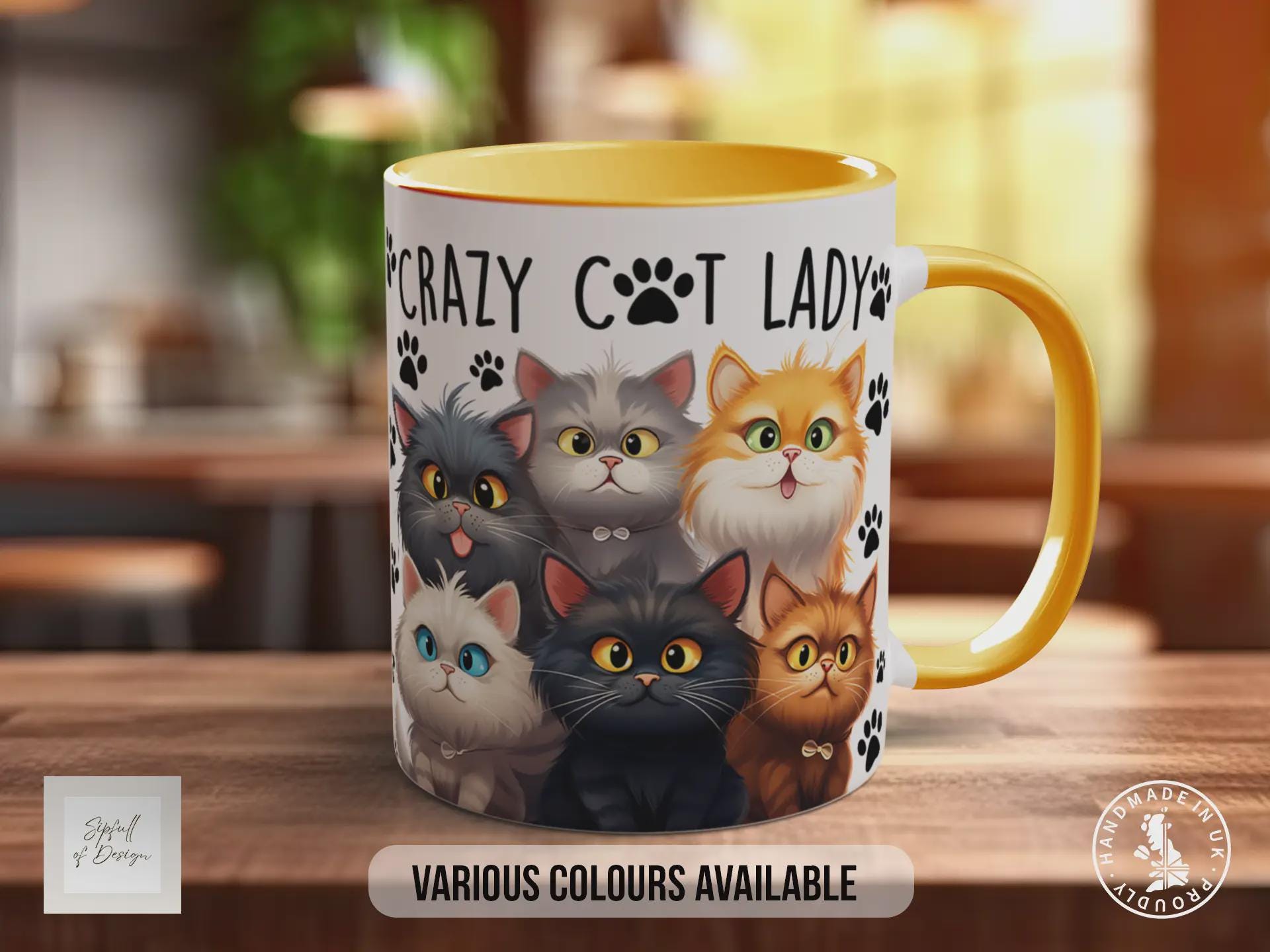 Crazy Cat Lady Mug | Funny Cat Lover Gift | Handmade UK