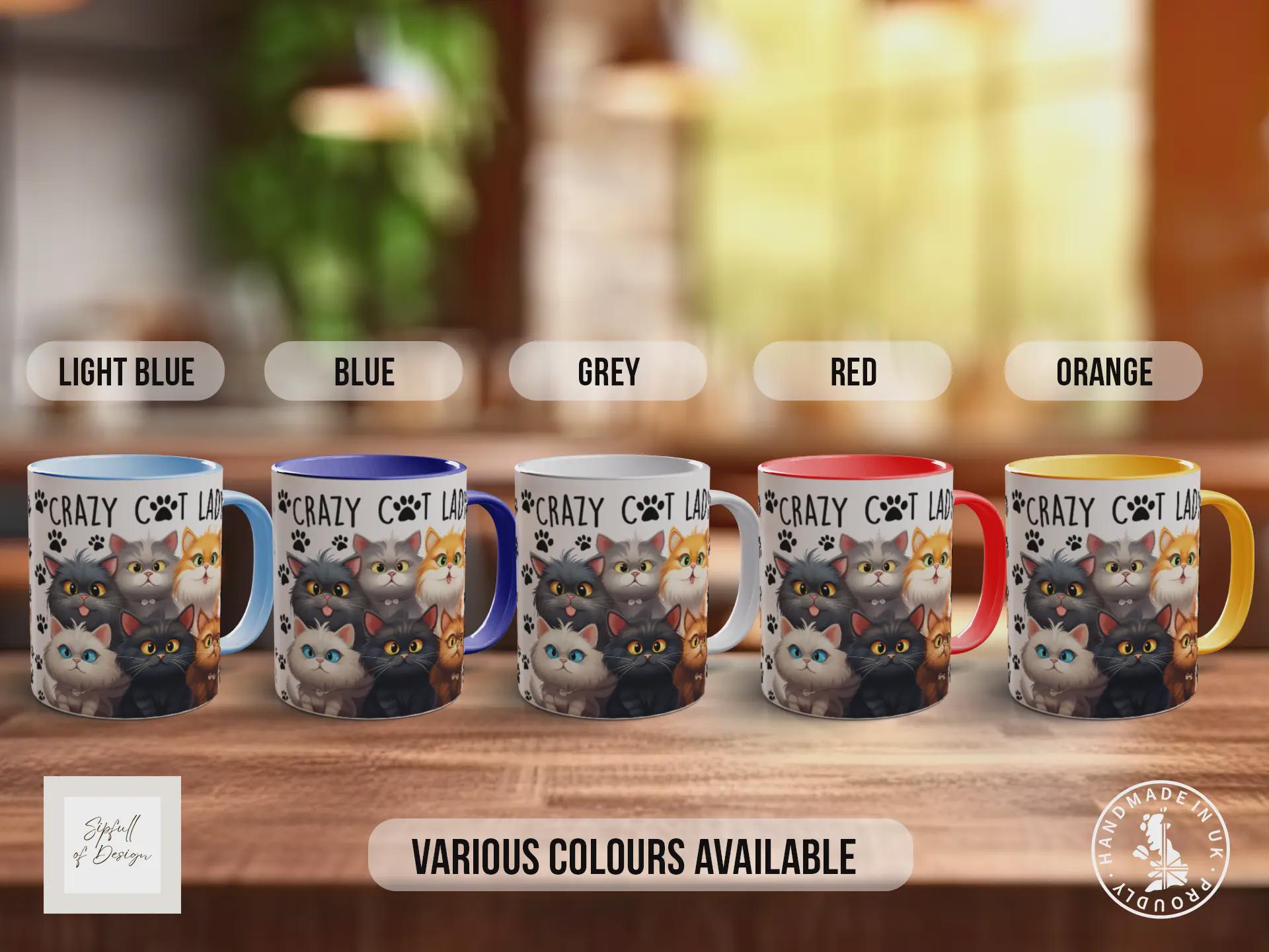 Crazy Cat Lady Mug | Funny Cat Lover Gift | Handmade UK