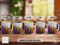 Colourful Tall Cats Mug | Cat Lover Gift | Playful Cat Art | Handmade UK