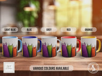 Colourful Tall Cats Mug | Cat Lover Gift | Playful Cat Art | Handmade UK