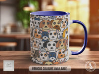 Dog Lover Mug | Dog Crowd Design | Colourful Puppy Pattern Mug | Handmade UK