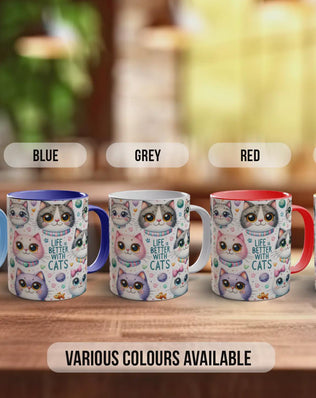 Life Is Better With Cats Mug | Cat Lover Gift | Cat Mum