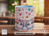 Life Is Better With Cats Mug | Sparkly Cat Lover Gift | Glitter Cat Mug