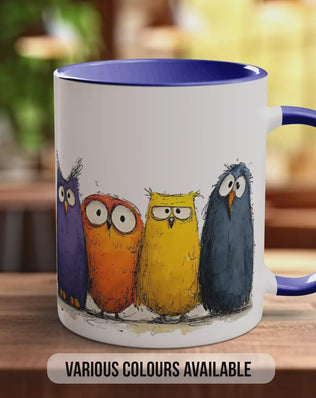 Funny Owl Mug | Quirky Animal Design, Handmade Ceramic Coffee Cup