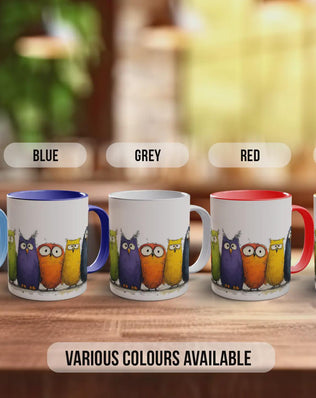 Funny Owl Mug | Quirky Animal Design, Handmade Ceramic Coffee Cup
