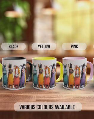 Funny Horse Mug | Colourful Horses, Quirky Gift