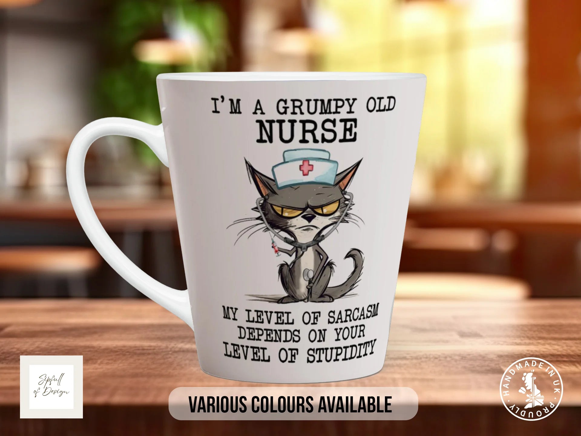 I'm a Grumpy Old Nurse Mug | Funny Nurse Gift 12oz Latte